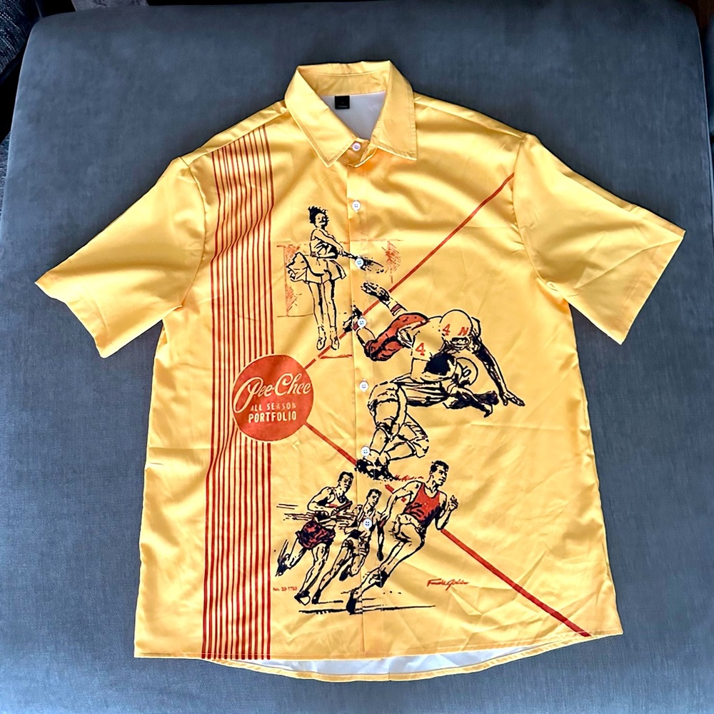 70s Pee Chee Folder button down shirt